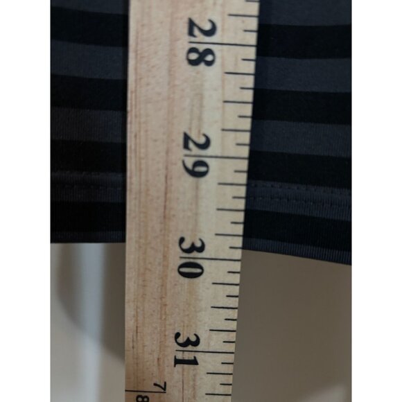 Nike Golf Shirt Dri-FIT Polo Black Gray Striped Short Sleeve Mens Medium M - Picture 7 of 11